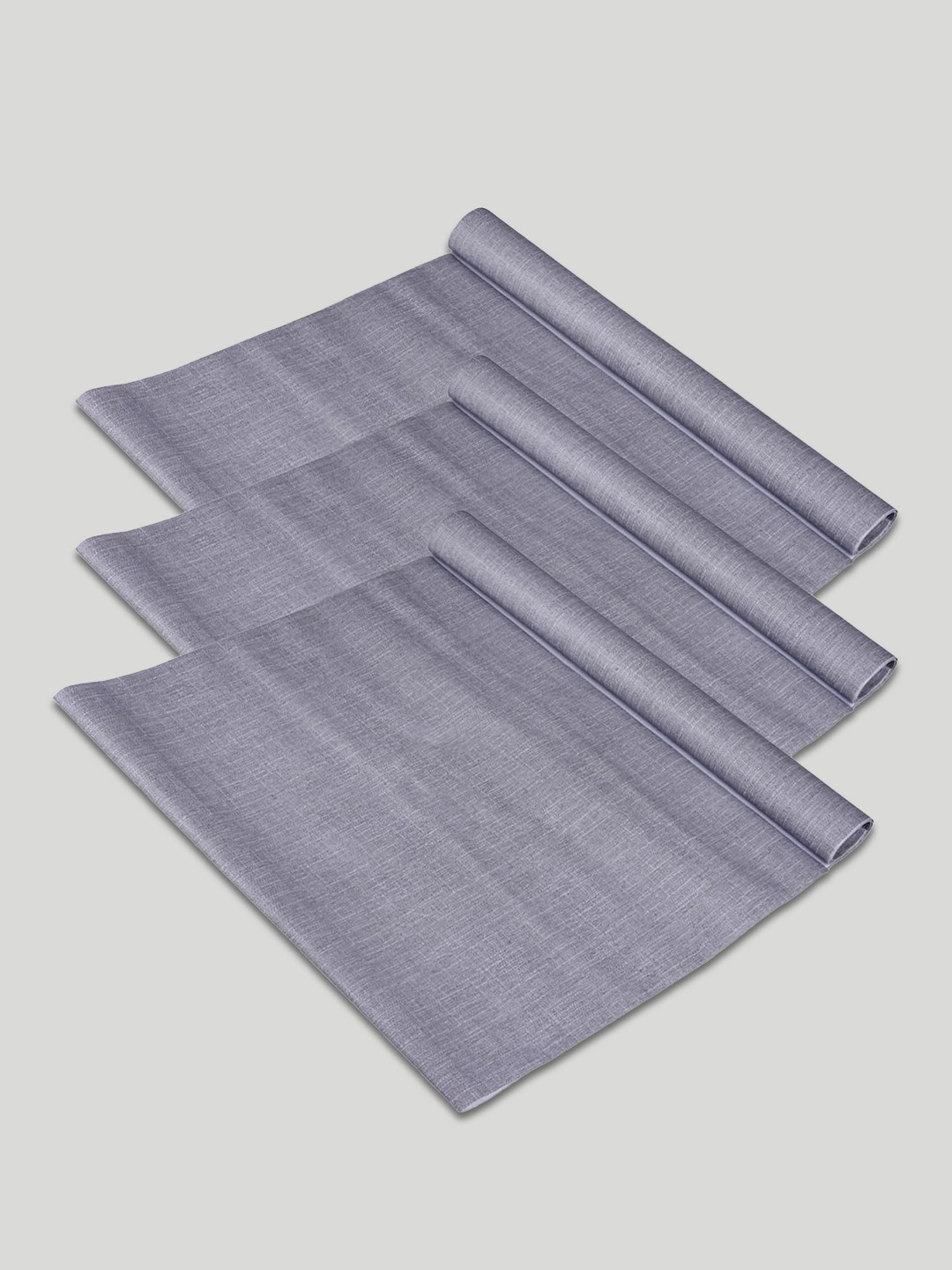 Kuber Industries Grey 3 Pieces Self Design PVC Kitchen Shelf Liner Organisers