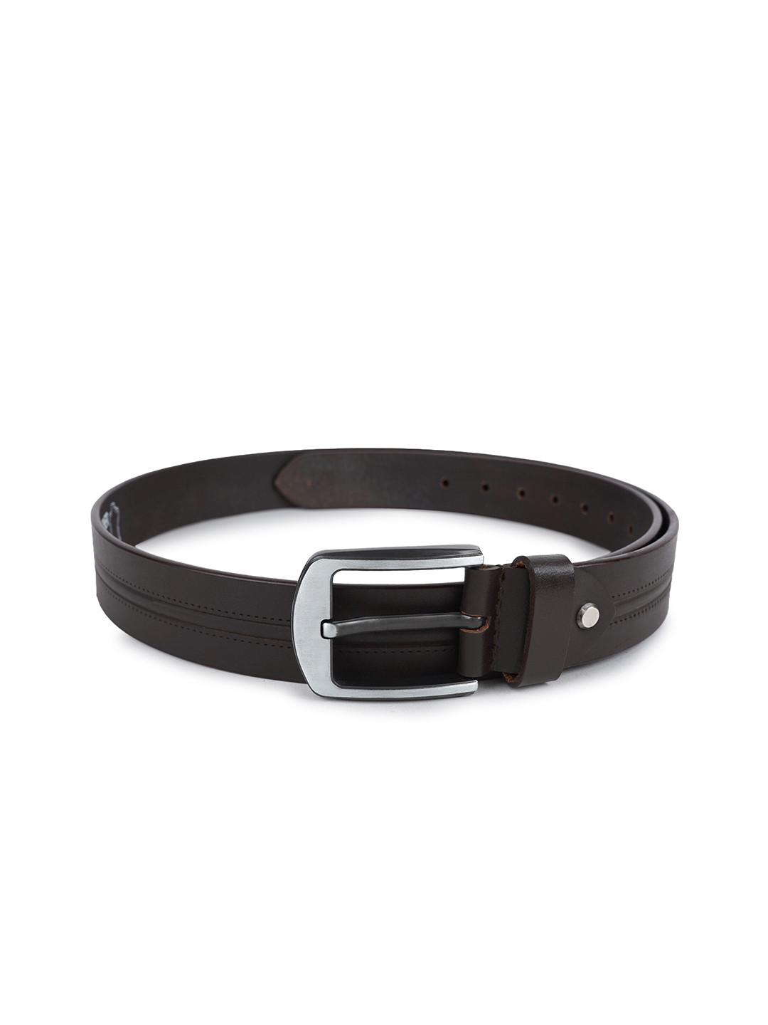 CIMONI Men Textured Genuine Leather Wide Belt