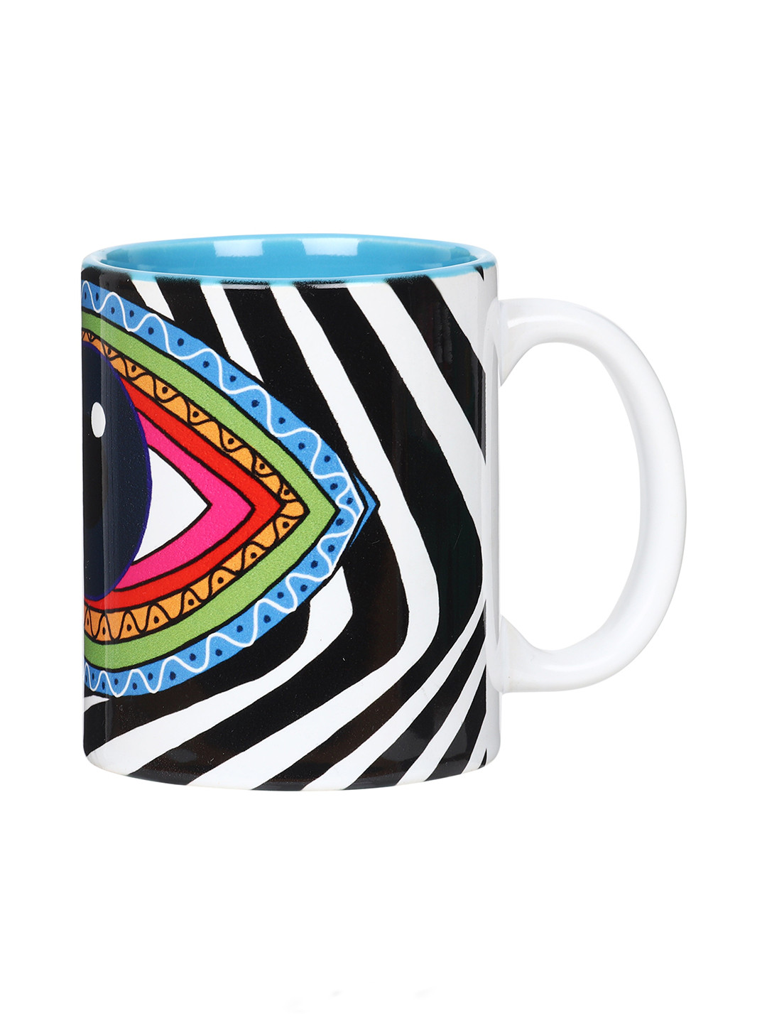 KOLOROBIA Babur Inspired Black Conversational Ceramic Microwave Safe Mug-325ml