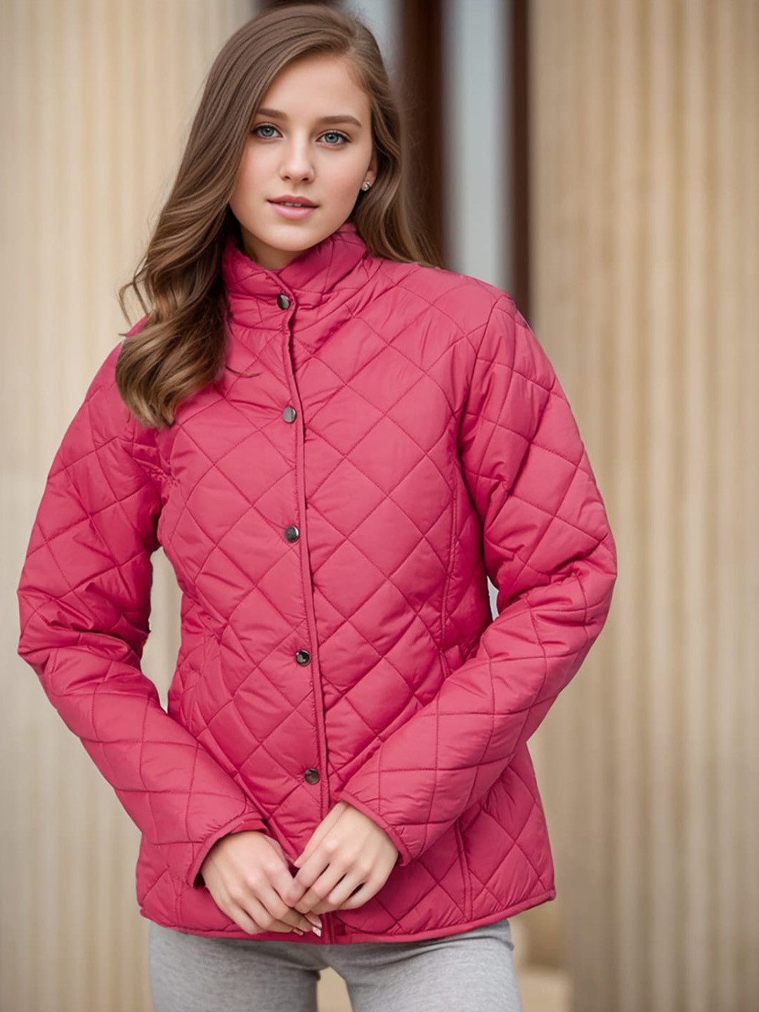 RARE Stand Collar Lightweight Padded Jacket