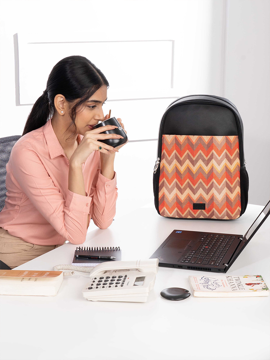 ZOUK Tidal Wave Printed Water Resistance Backpack Up To 16 Inch