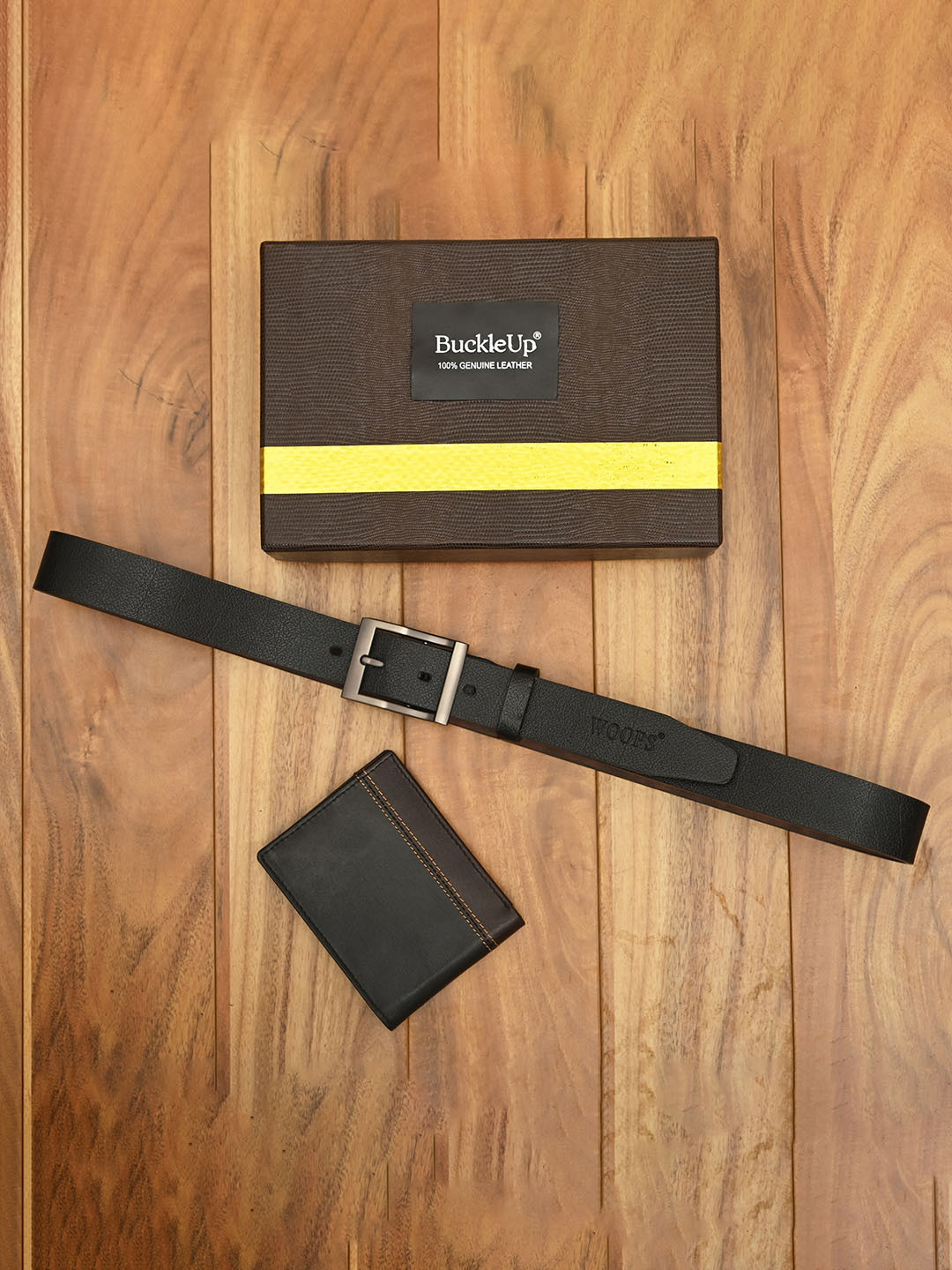 BuckleUp Men Belt & Wallet Accessory Gift Set