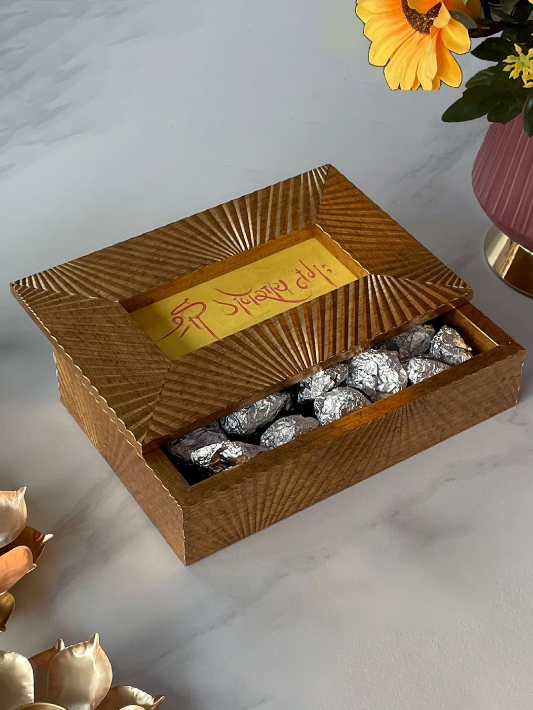 Art Street Beige Textured Diwali Festive Gifting Box