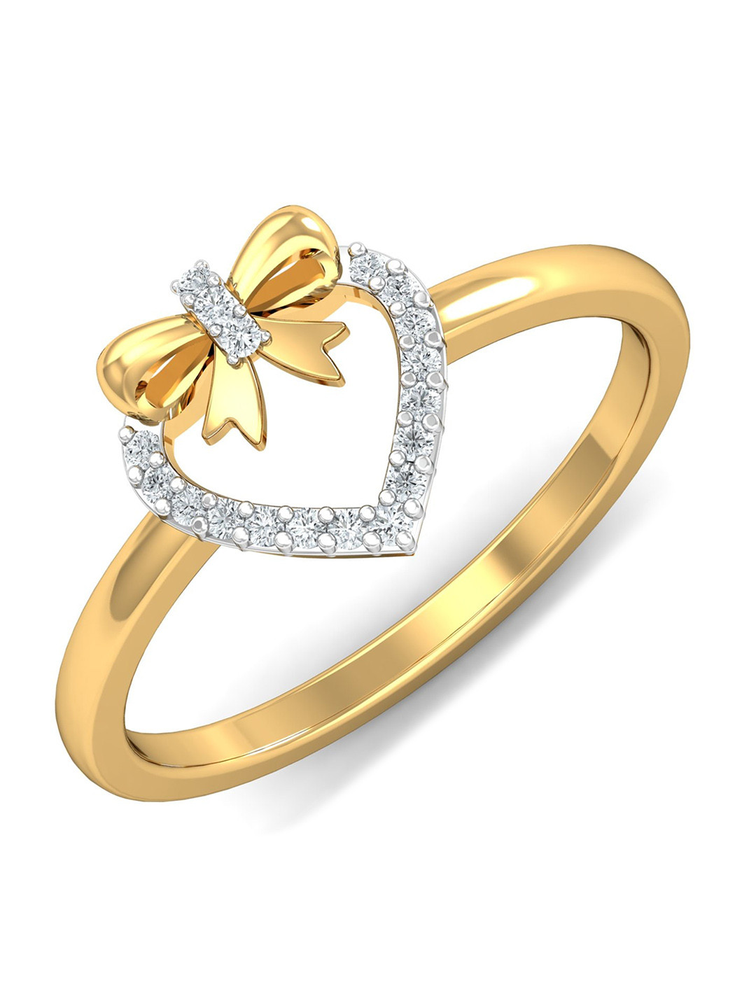 KUBERBOX Andzelika 18KT Gold Diamond Ring -2.4 gm