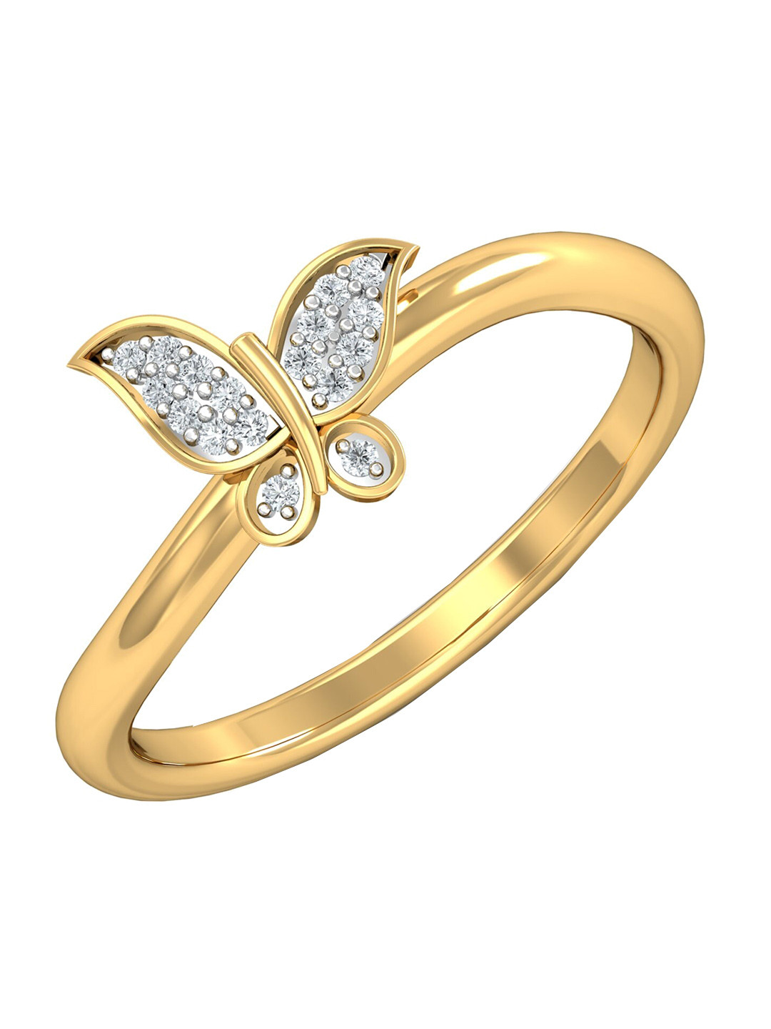 KUBERBOX Talisha 18KT Gold Diamond Ring-2.87gm