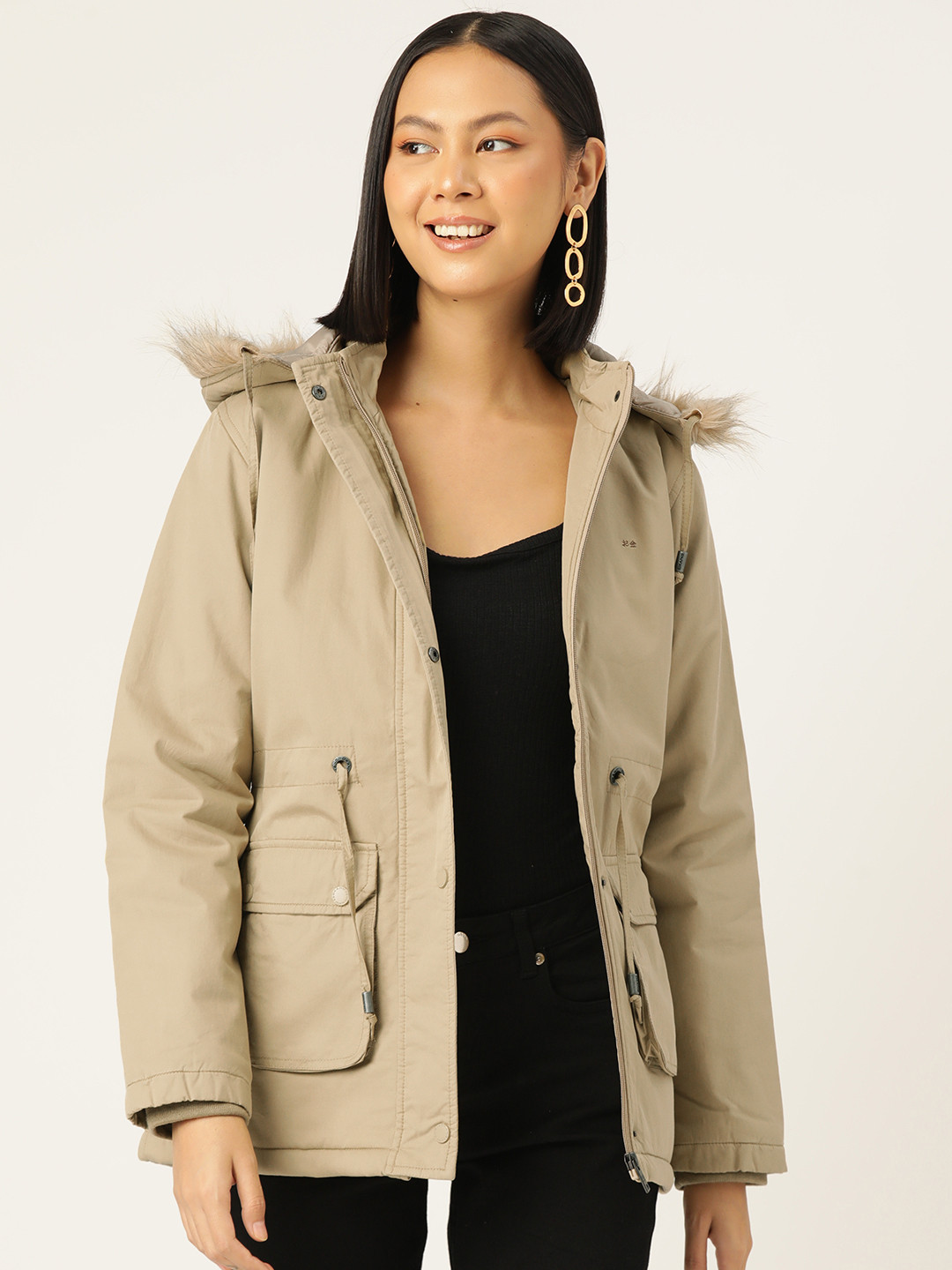 Okane Women Parka Jacket with Detachable Hood