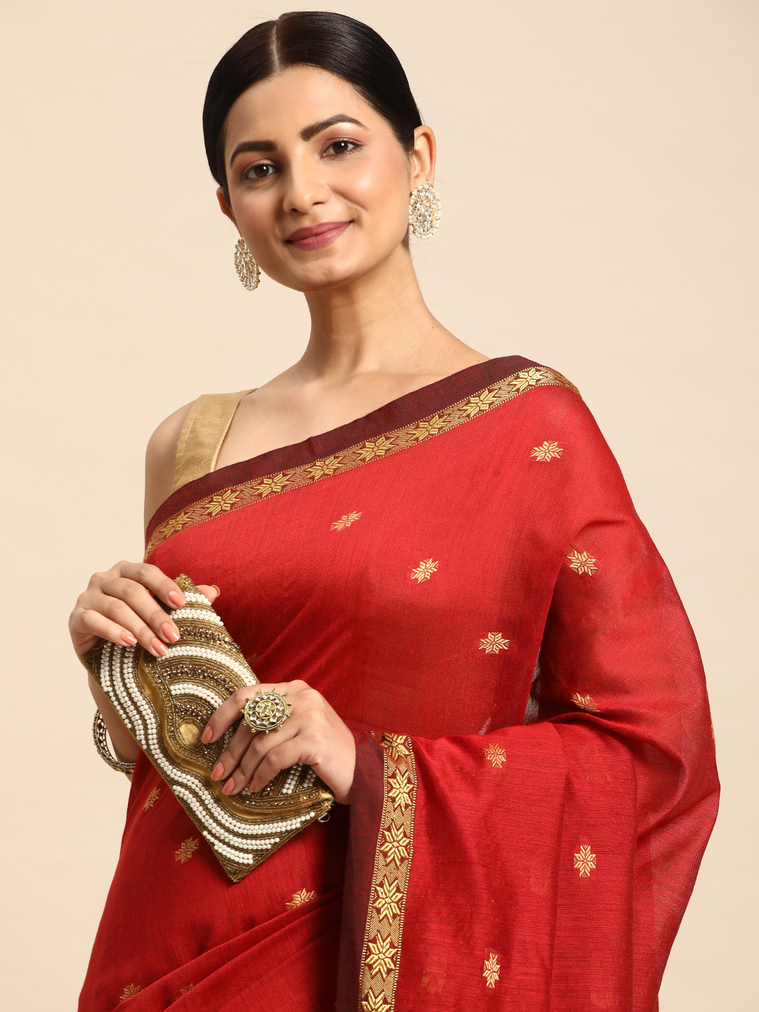 ArtEastri Ethnic Motifs Zari Silk Cotton Saree