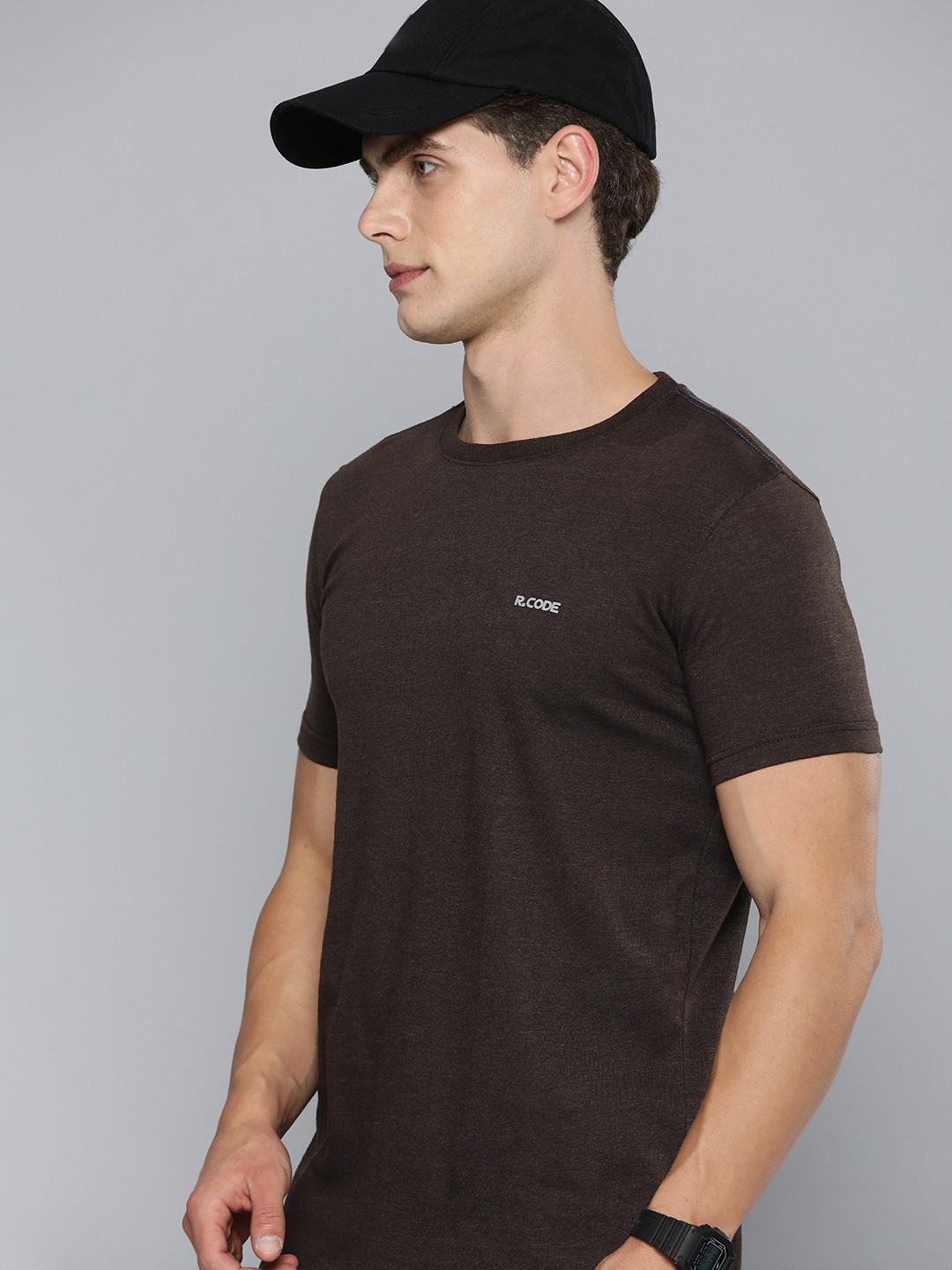 R.Code by The Roadster Life Co. Men Solid T-shirt