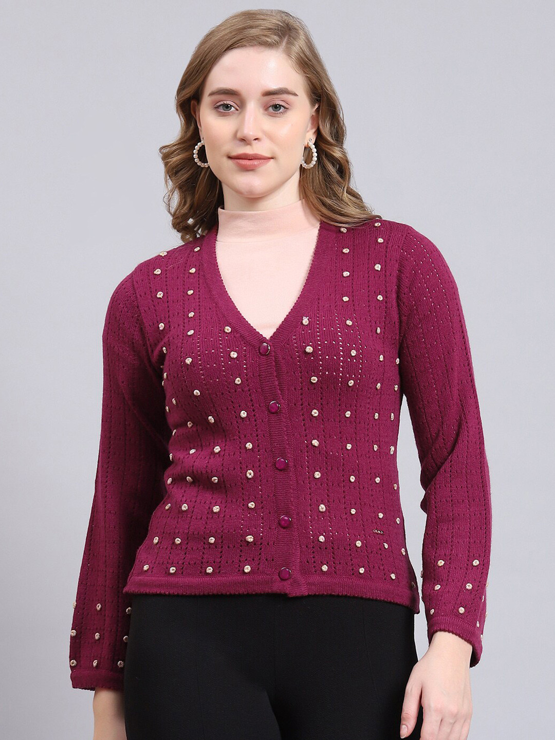 Monte Carlo Self Designed Woollen Cardigan