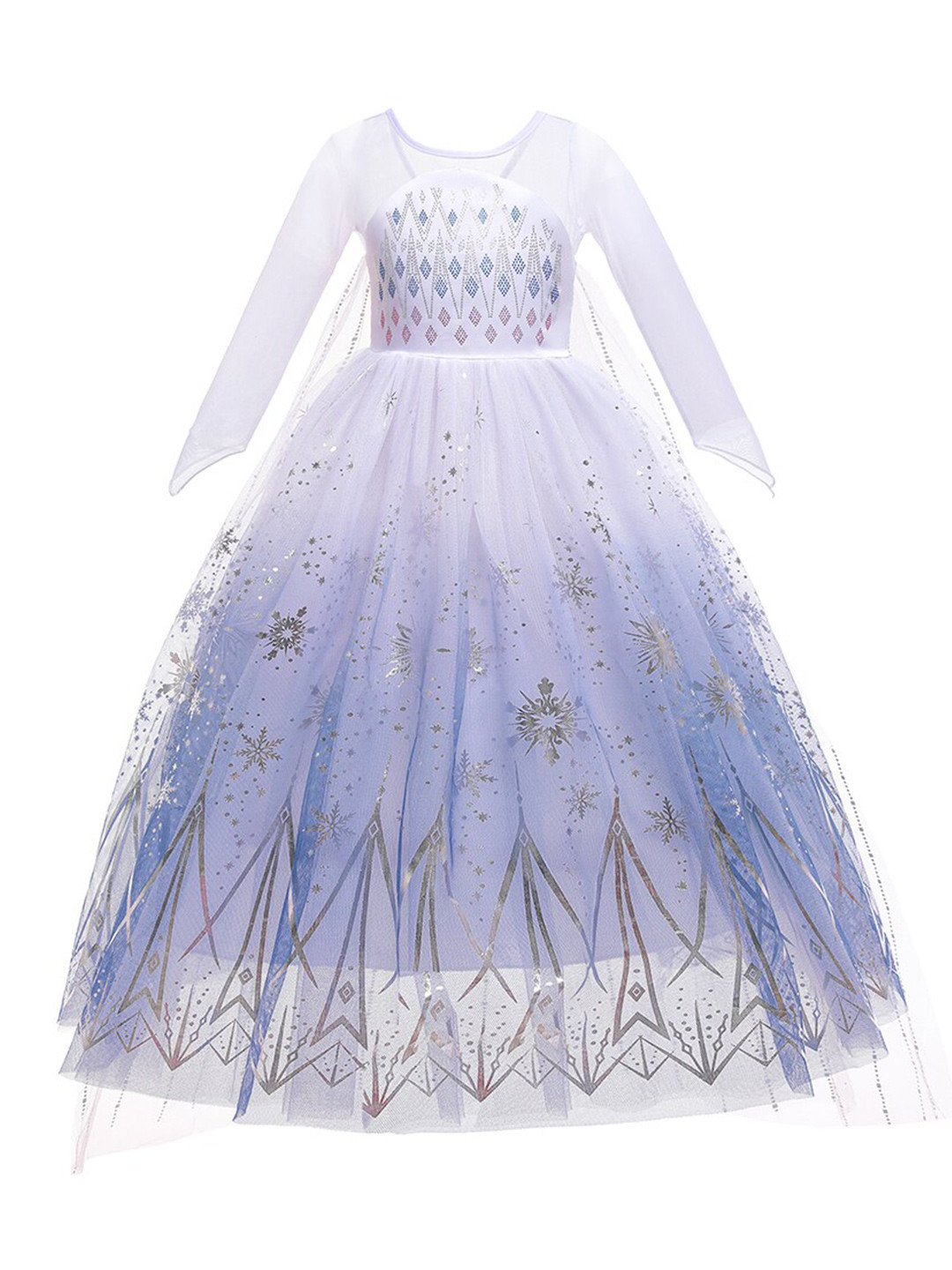 StyleCast Girls Self Design Embellished Long Sleeves Cotton Maxi Dress