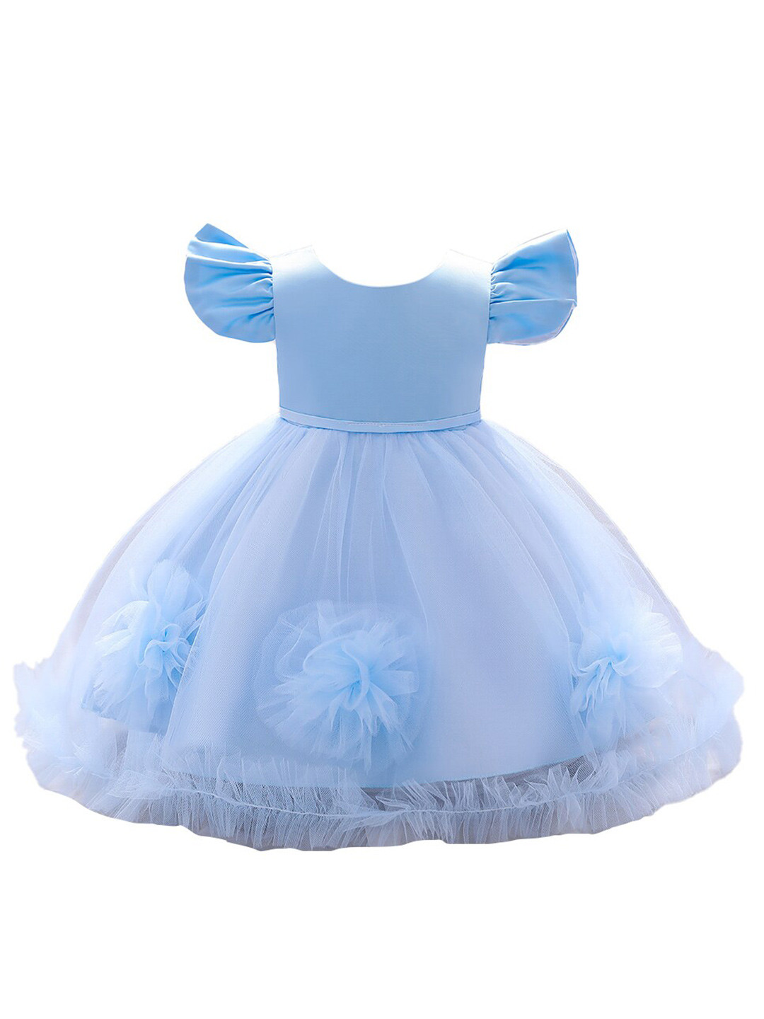 StyleCast Blue Self Design Fit & Flare Dress