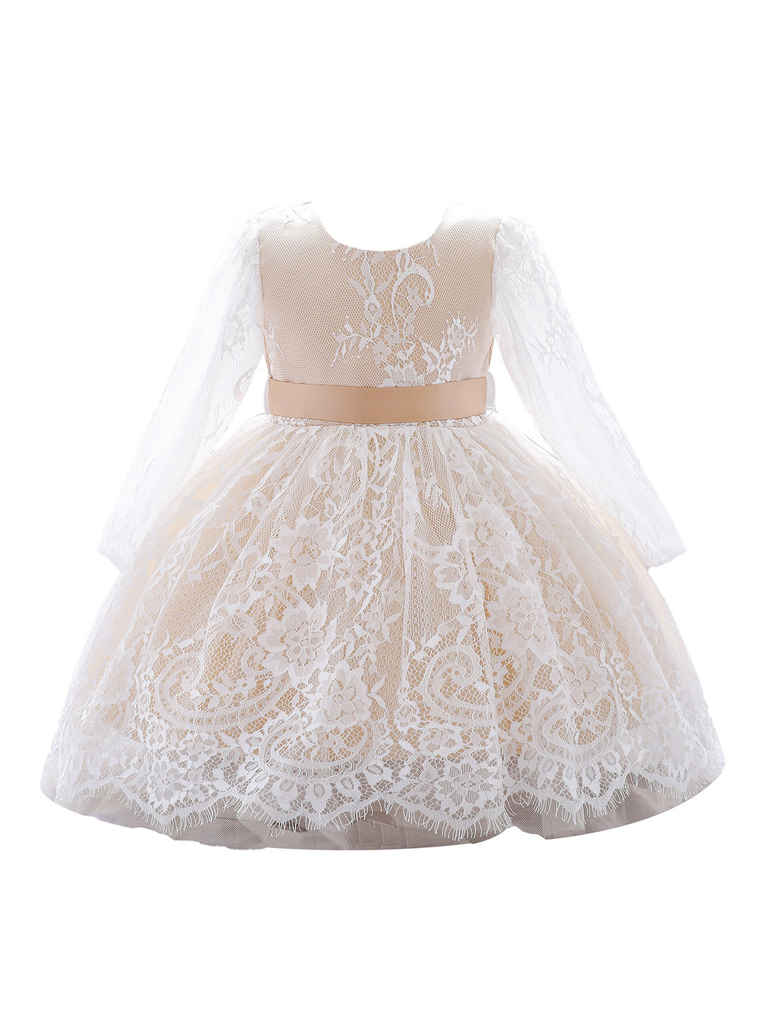 StyleCast Beige & bright gray Fit & Flare Dress