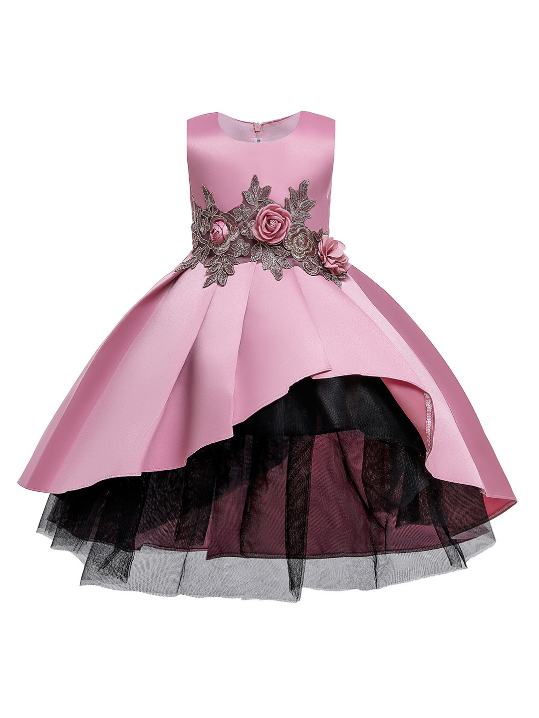 StyleCast Pink & coral blush Embellished Embroidered Applique Fit & Flare Maxi Dress