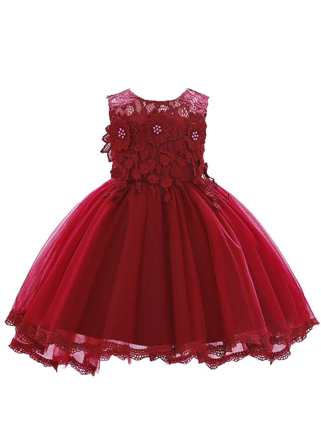StyleCast Girls Floral Embellished Sleeveless Dress