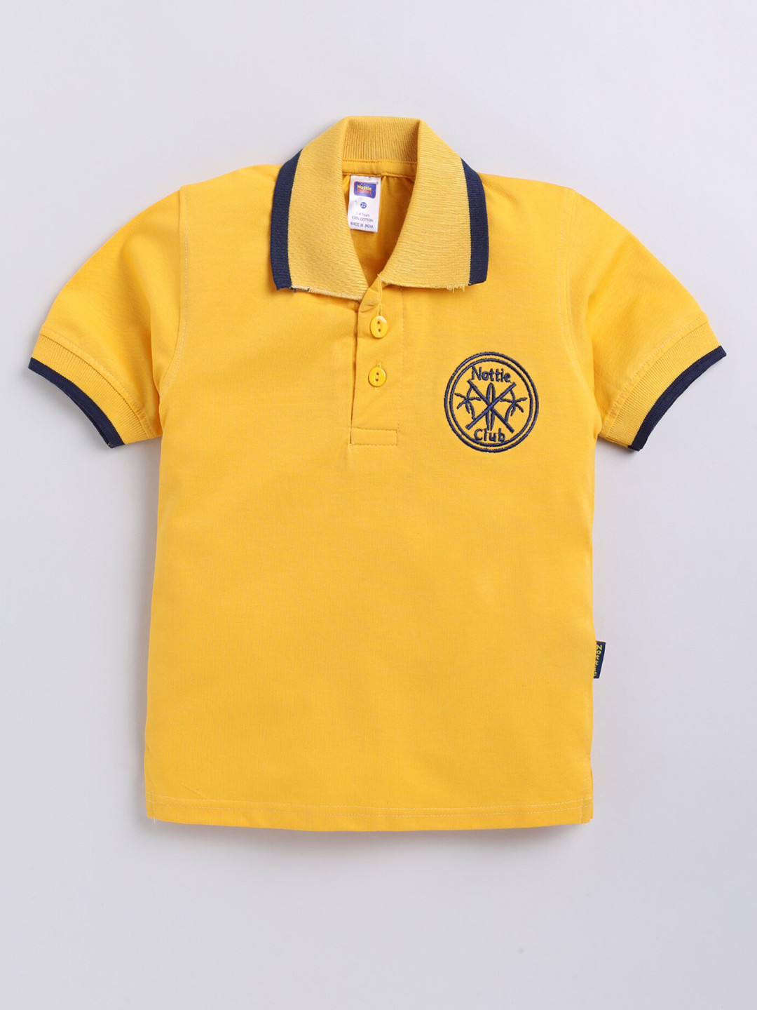 Nottie Planet Boys Graphic Embroidered Detail Polo Collar T-shirt