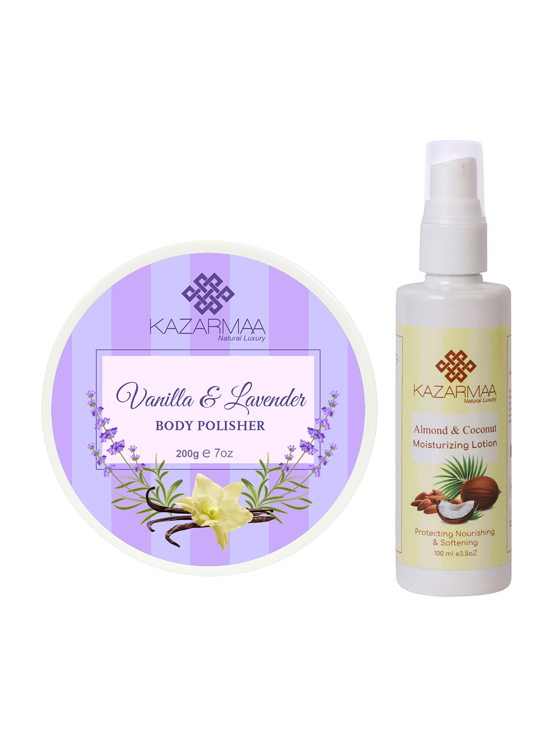 KAZARMAA Cleansing Body Kit - Body Polisher 200g & Moisturizing Lotion 100ml