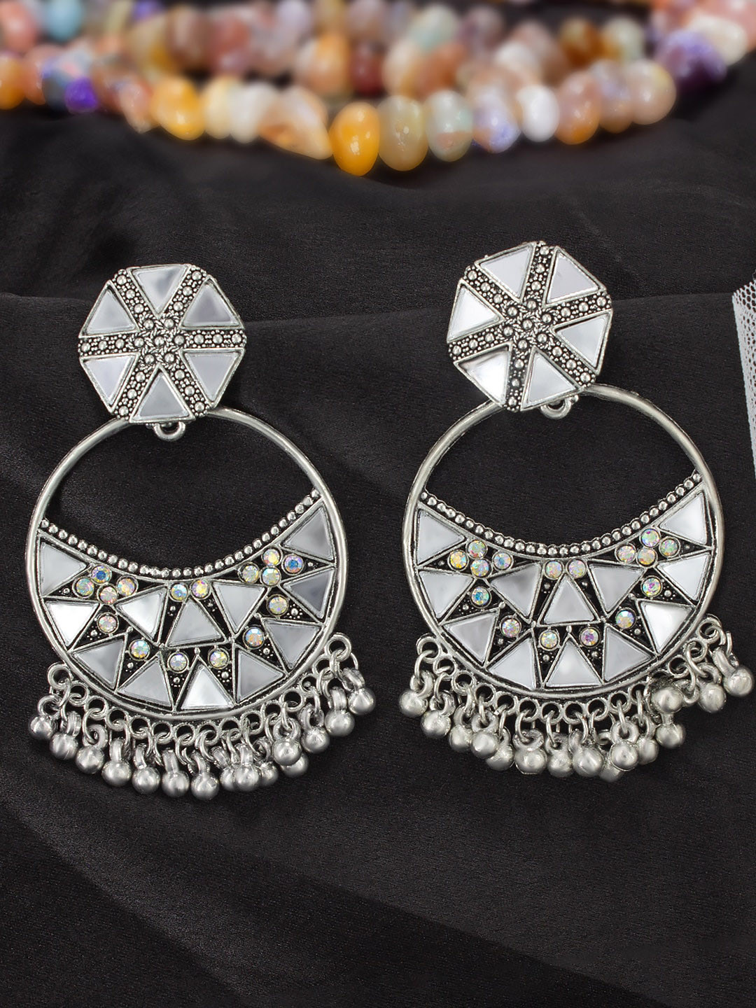 PRIVIU Crescent Shaped Mirror Chandbalis