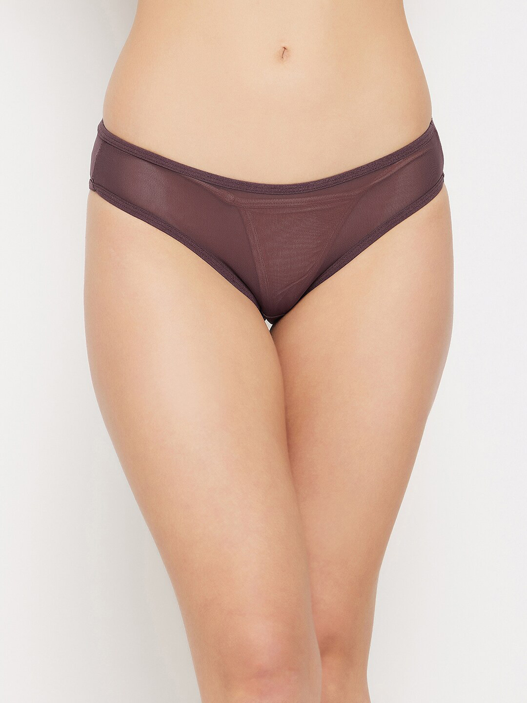 Clovia Brown Low Waist Bikini Briefs