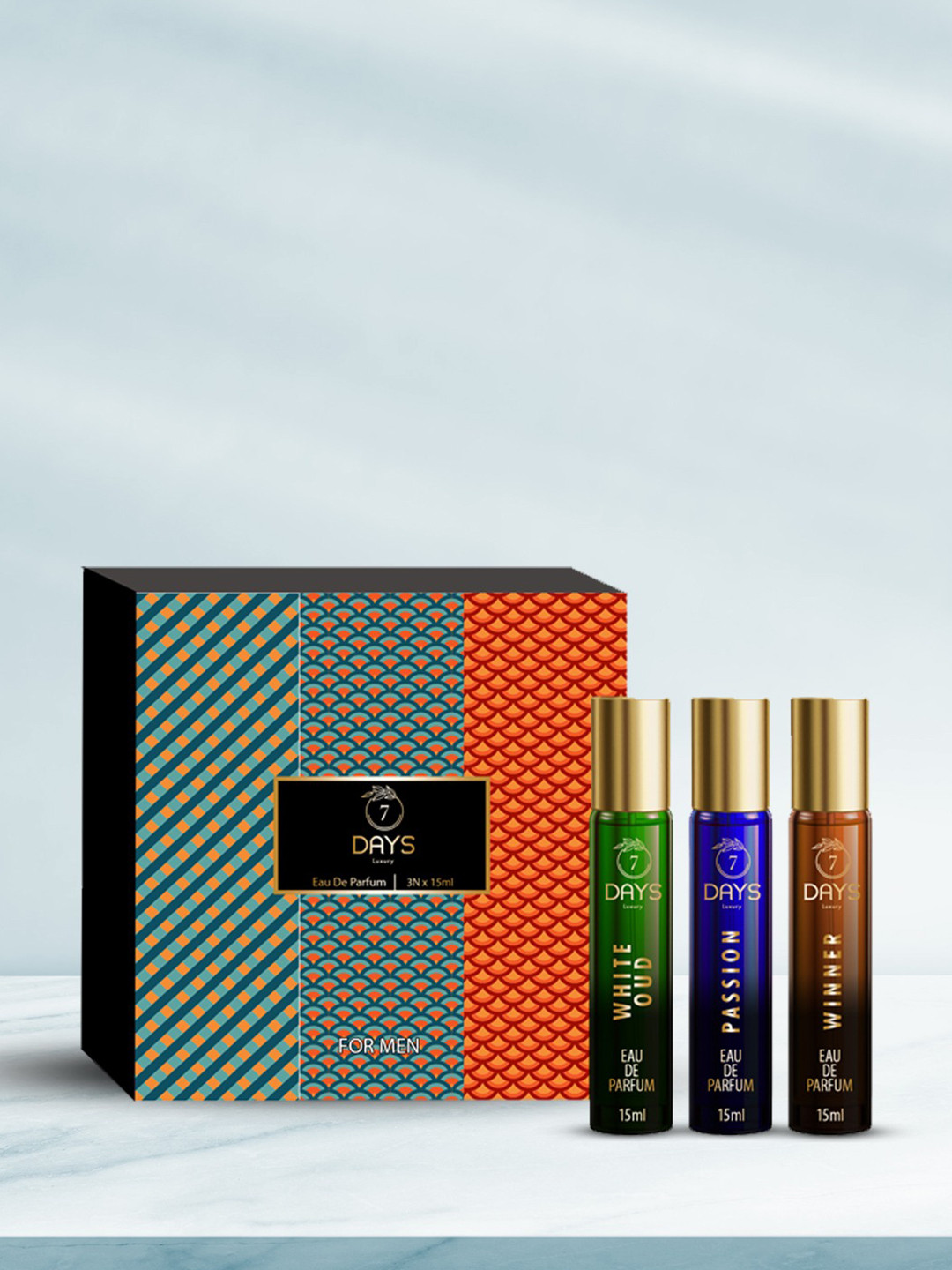 7DAYSNATURAL Luxury Set Of 3 White Oud, Passion & Winner Eau De Parfum - 15ml Each