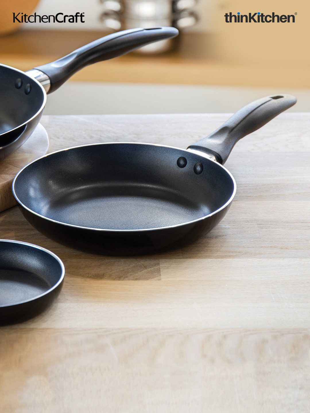 KitchenCraft Grey Aluminium Non-Stick Eco Fry Pan