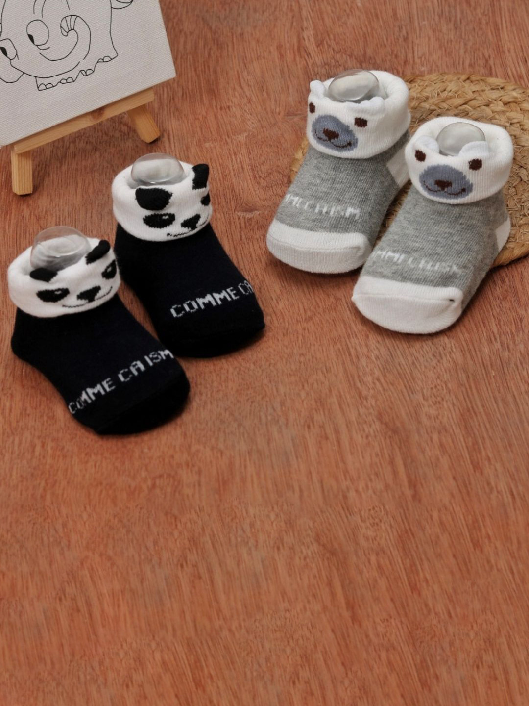 Yellow Bee Kids Boys Pack Of 2 Patterned Shoe Liners Socks