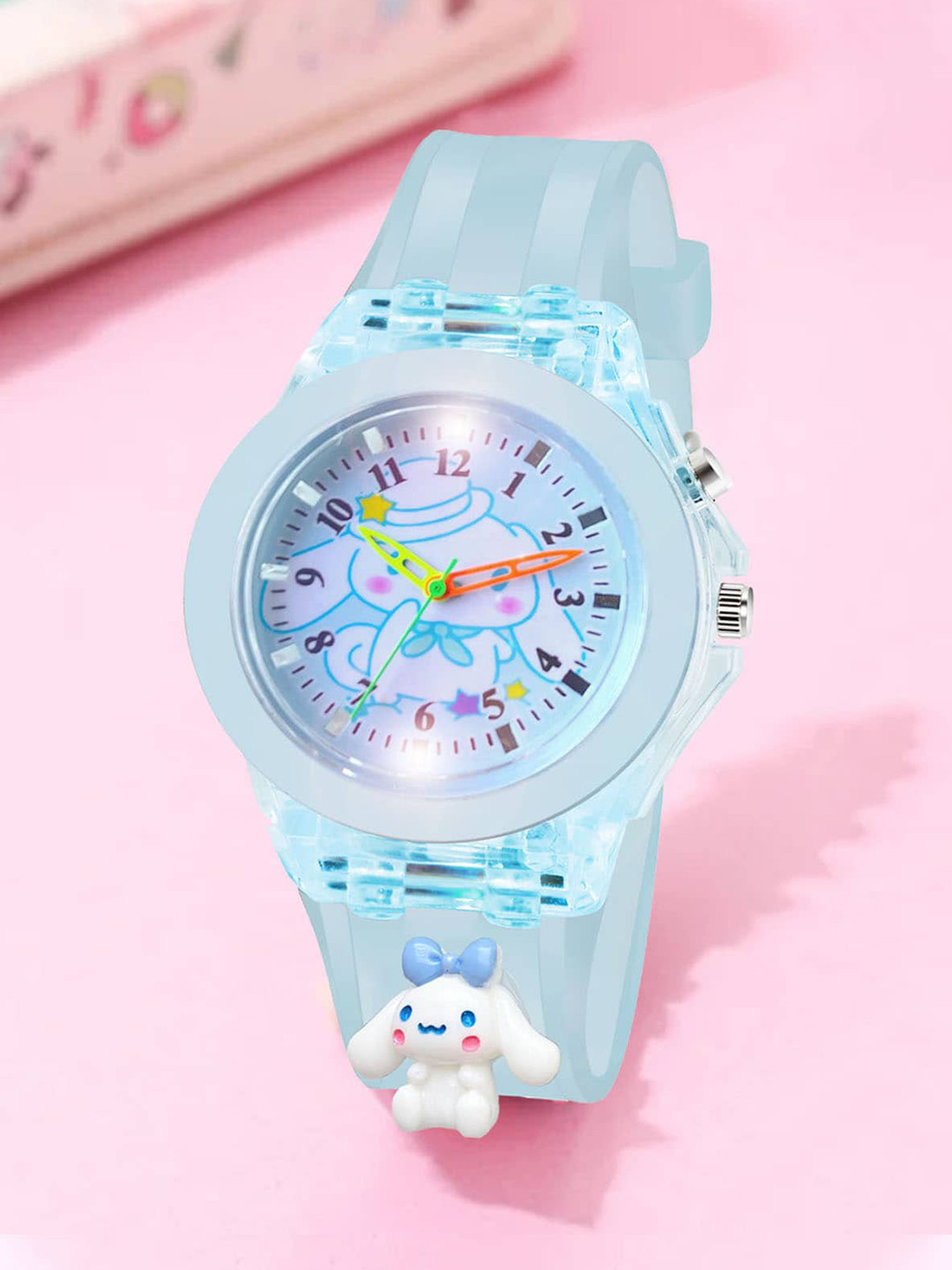 Shocknshop Girls Printed Dial & Rubber Straps Analogue Watch WCH327 Blue Cinnamoroll Kids