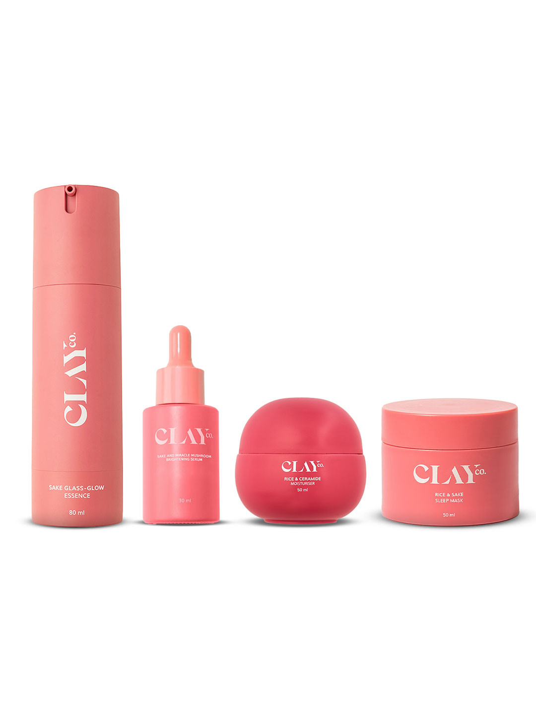 CLAYco. Mochi Mochi Hydrating Ritual- Serum + Glass-Glow Essence + Gel Mask + Moisturizer