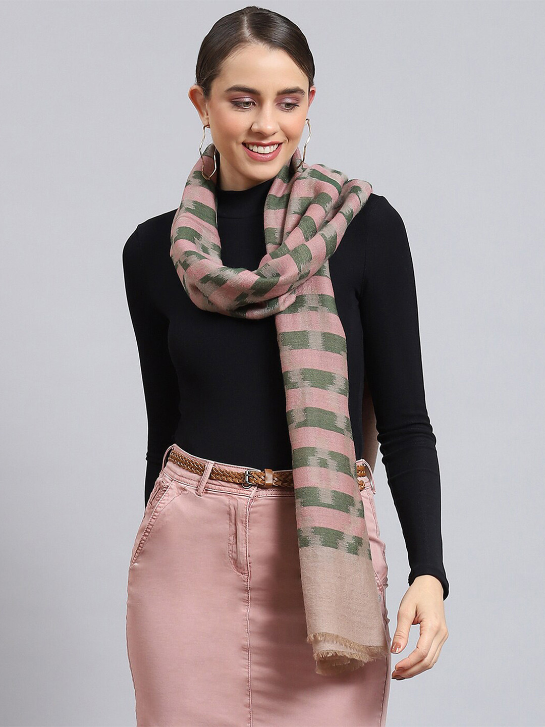 Monte Carlo Striped Woven Design Stole