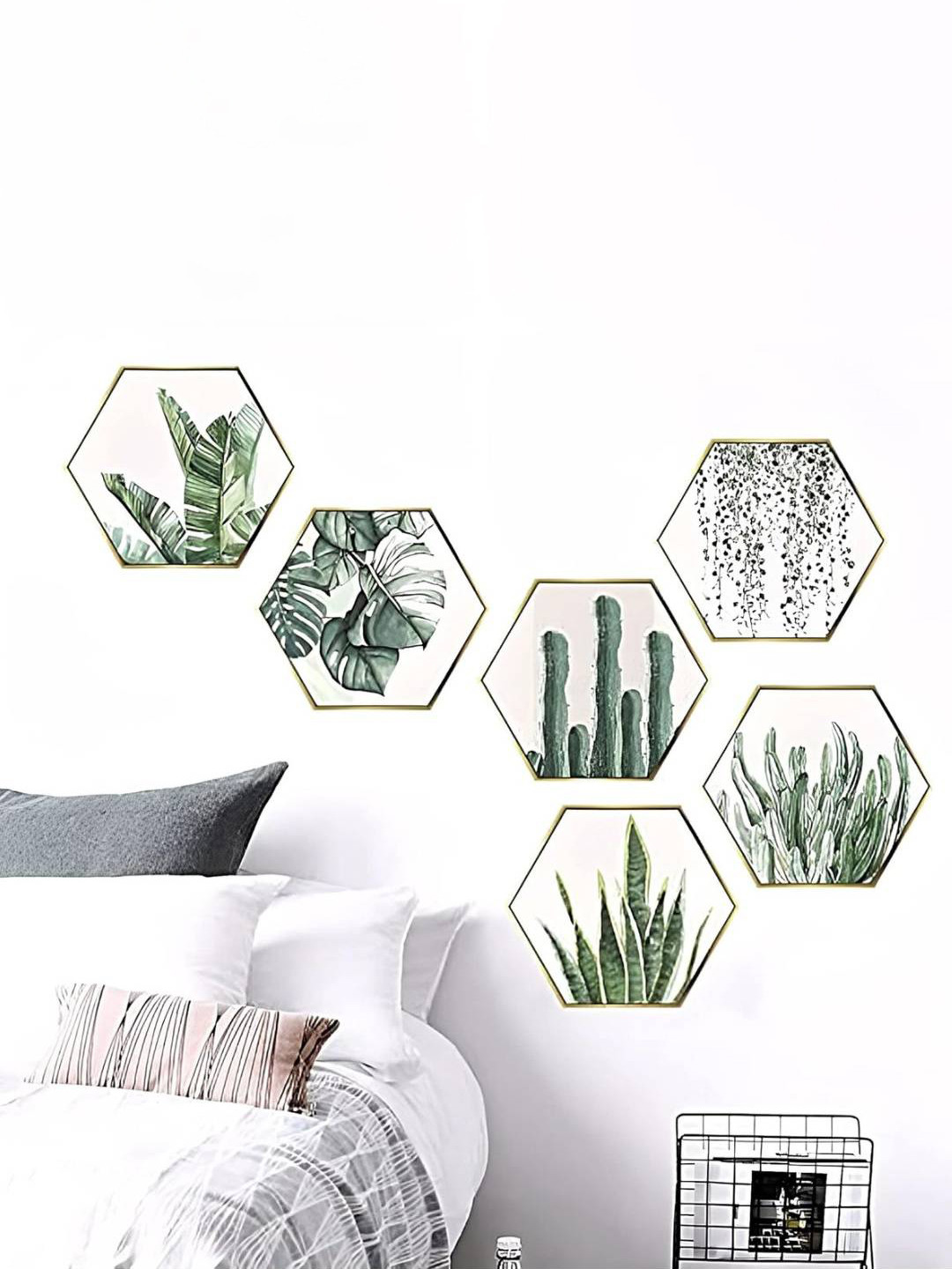 Jaamso Royals Green 3D Nordic Framed Wall Sticker