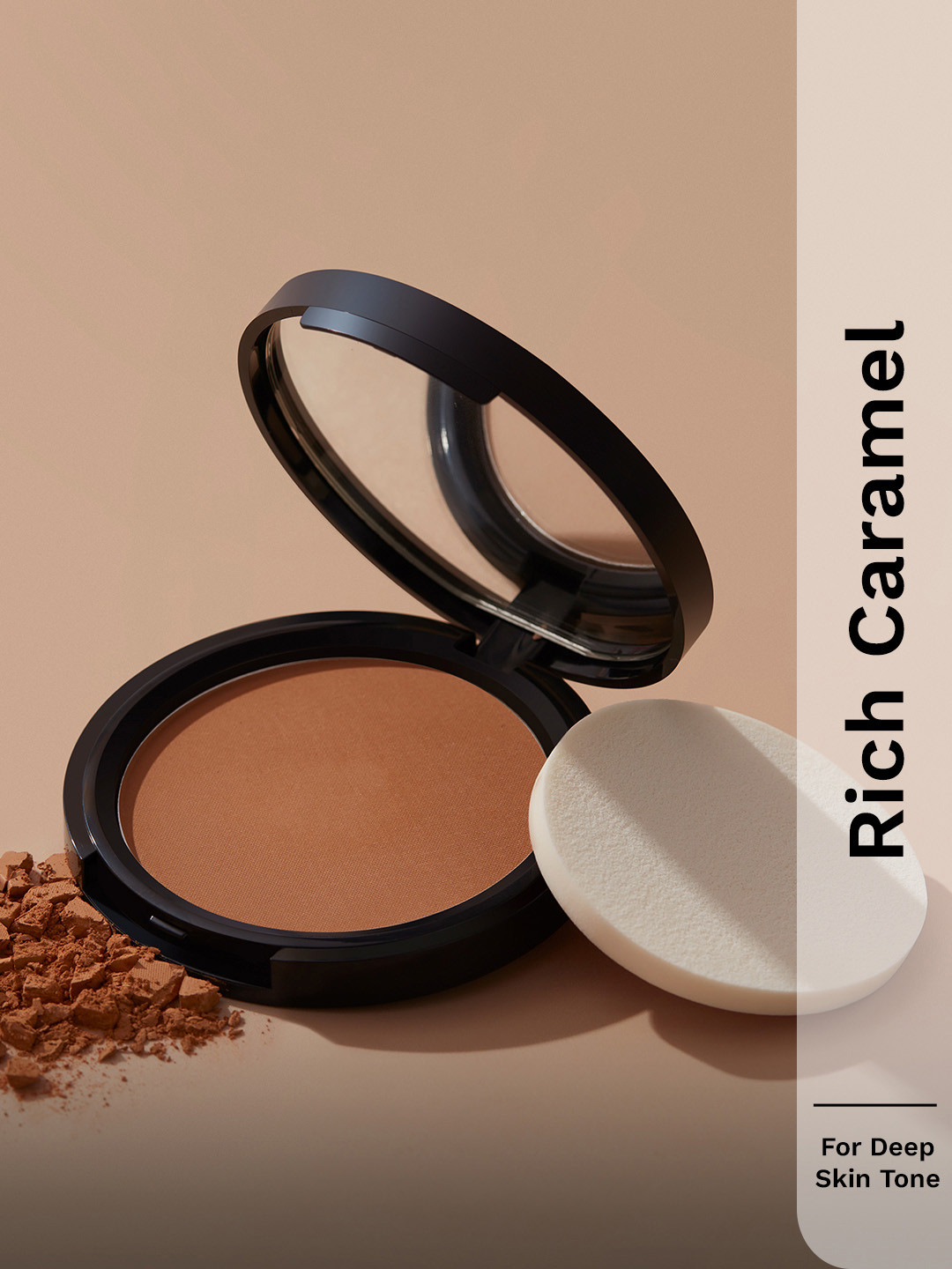 Pilgrim Matte Finish Compact Powder For Radiant Skin 9g - Rich Caramel 325