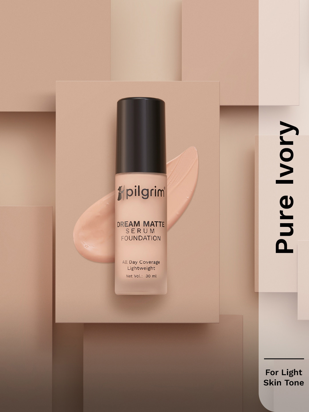 Pilgrim Dream Matte Serum Liquid Foundation - 30ml - Pure Ivory - 110