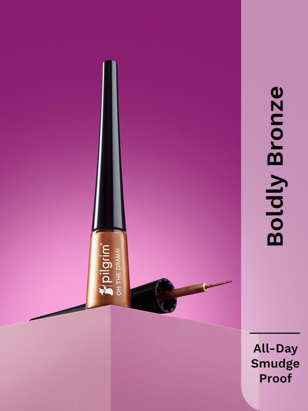 Pilgrim Oh The Drama Smudge Proof Metallic Eyeliner - 3.5ml - Boldly Bronze - 21