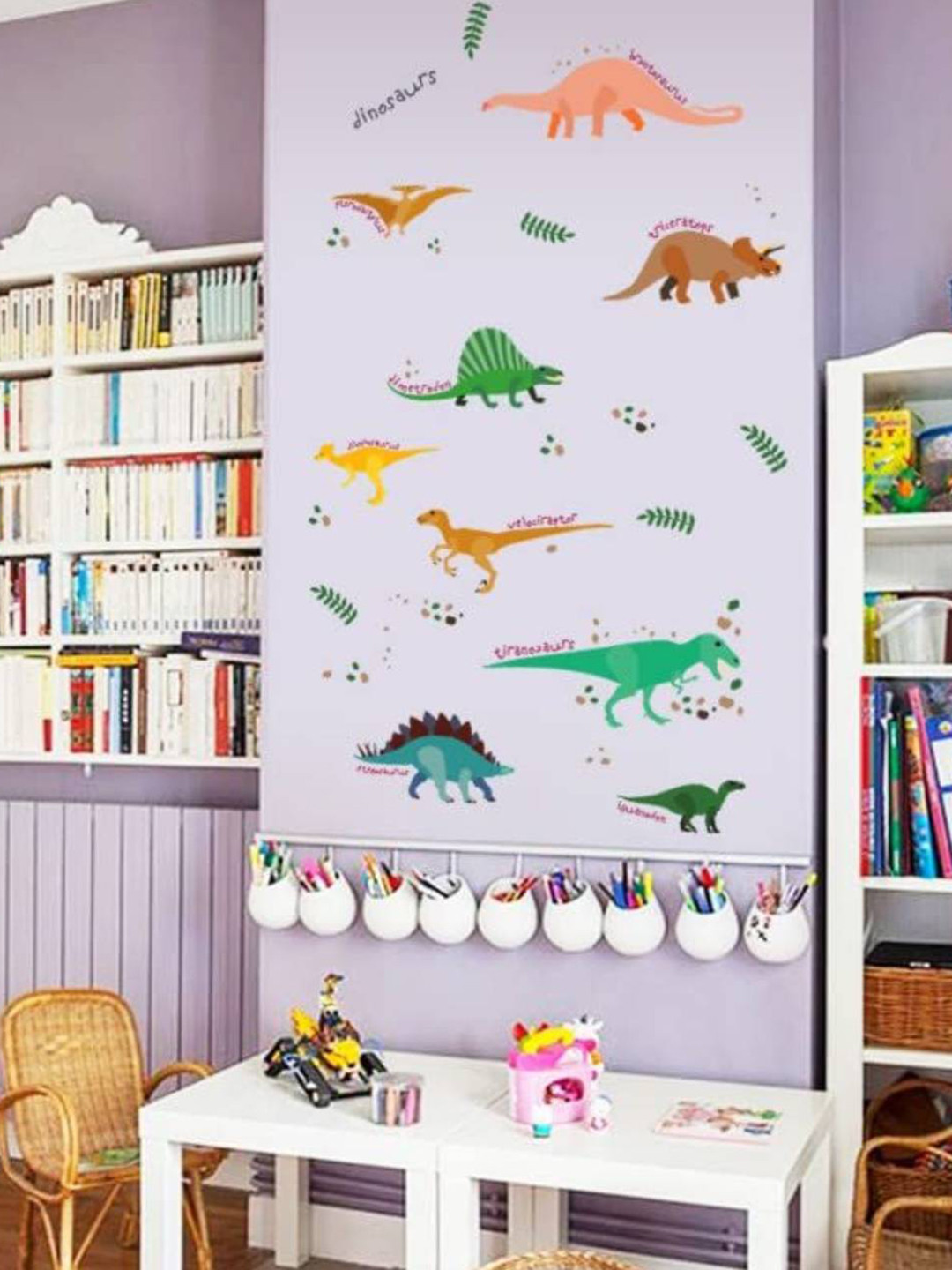 Jaamso Royals Kids Assorted Dinosaurs Room Wall Sticker