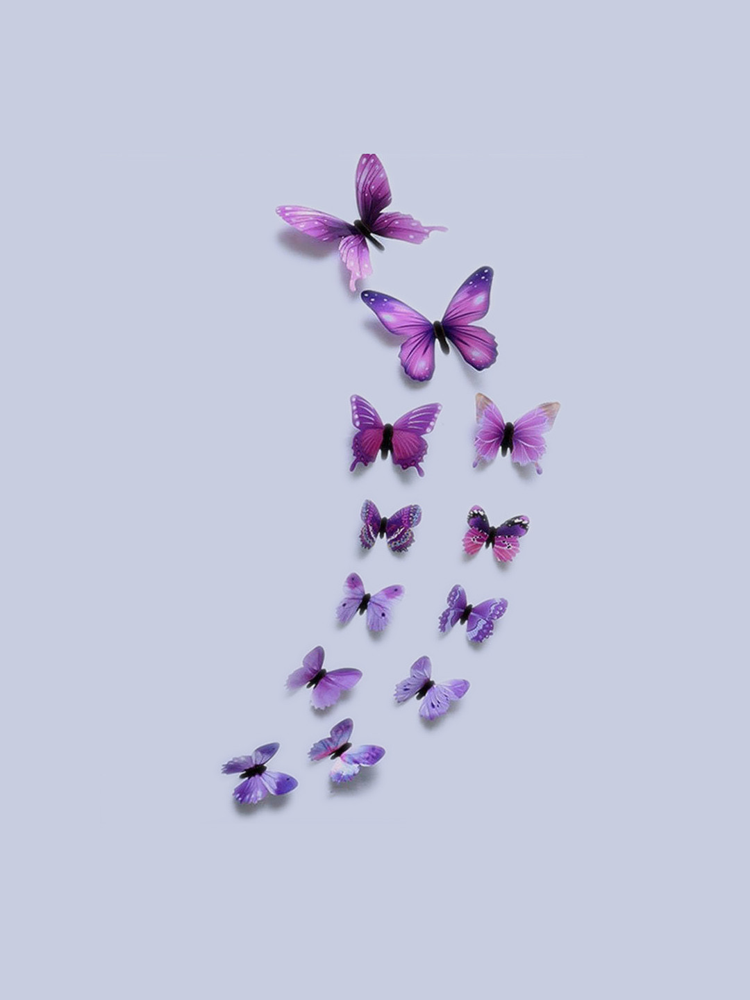 Jaamso Royals Purple 12 Pieces 3D Butterefly Home Decor Wall Sticker
