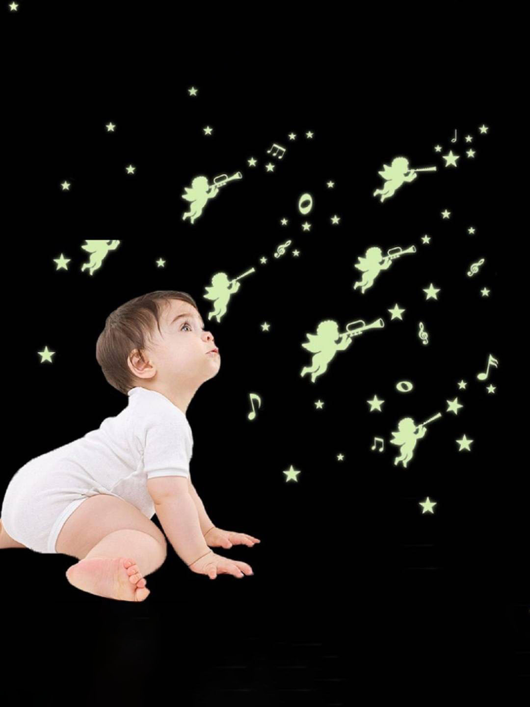 Jaamso Royals Yellow Radium Angles Self Adhesive Wall Sticker