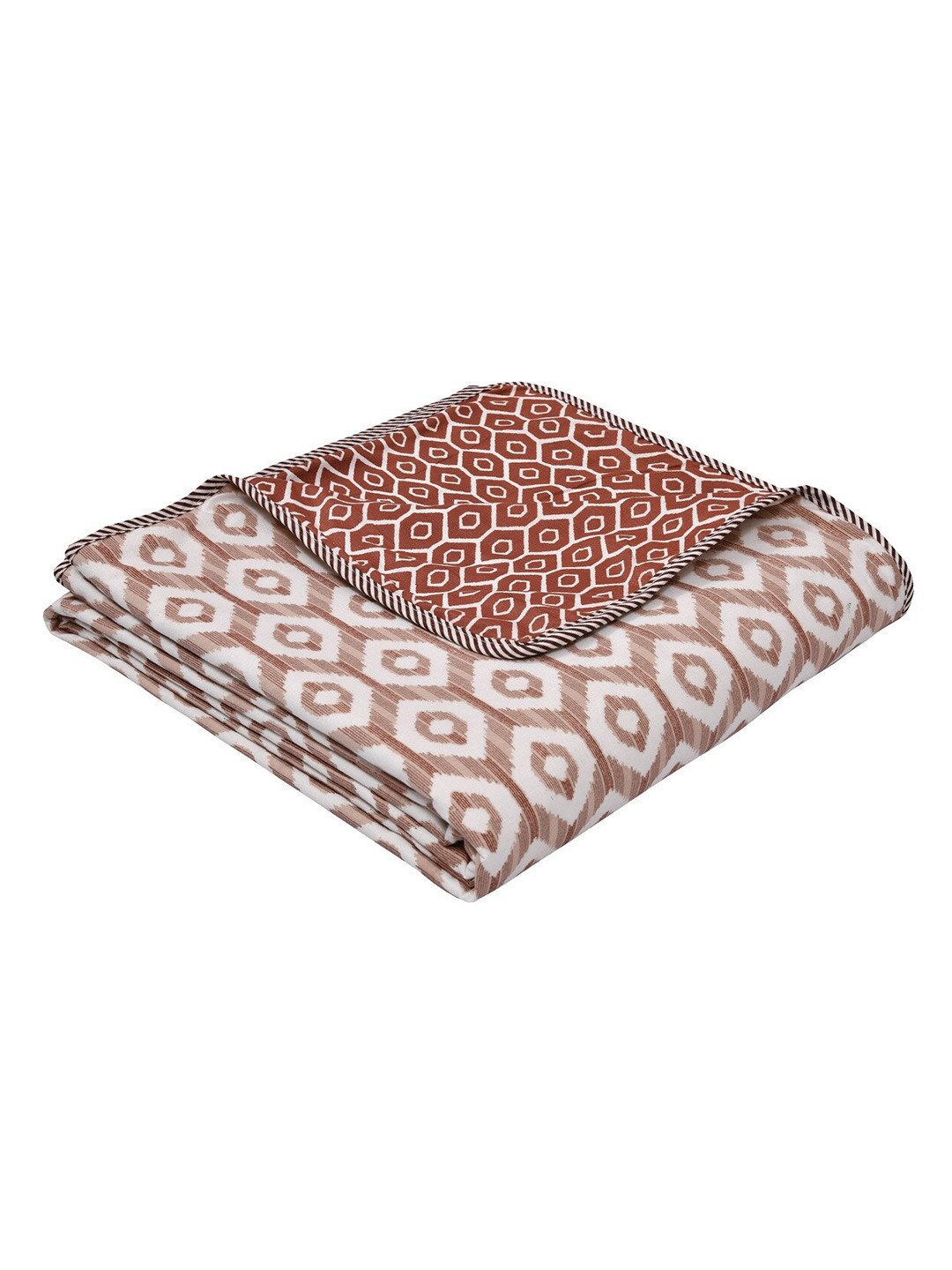 Jinaya's Red & White Mild Winter Pure Cotton 210 GSM Reversible Double Bed Dohar