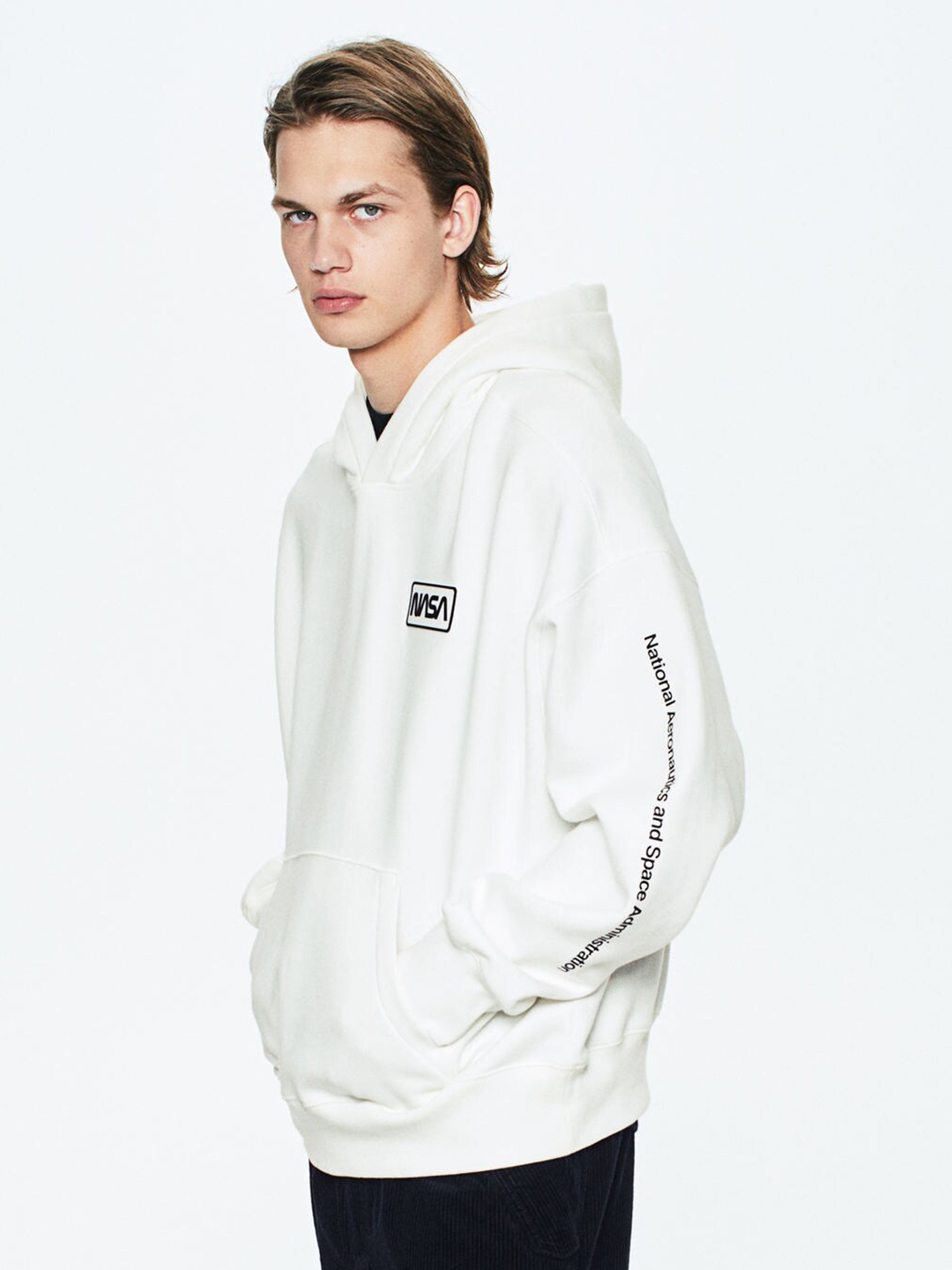 H M Oversized Fit Printed Hoodie