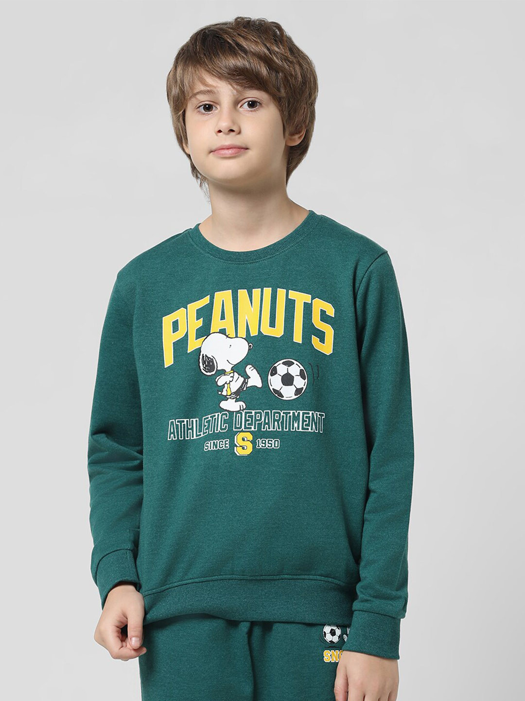 Jack & Jones Junior Boys Snoopy Printed Round Neck Pullover