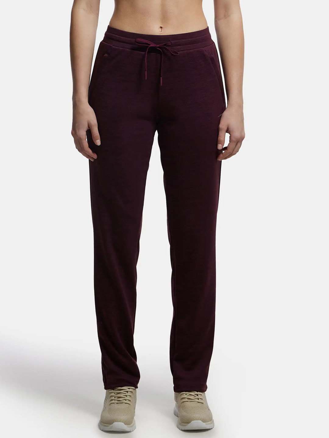 Jockey Microfiber Fabric Straight Fit Trackpant with Side Zipper Pockets-MW54