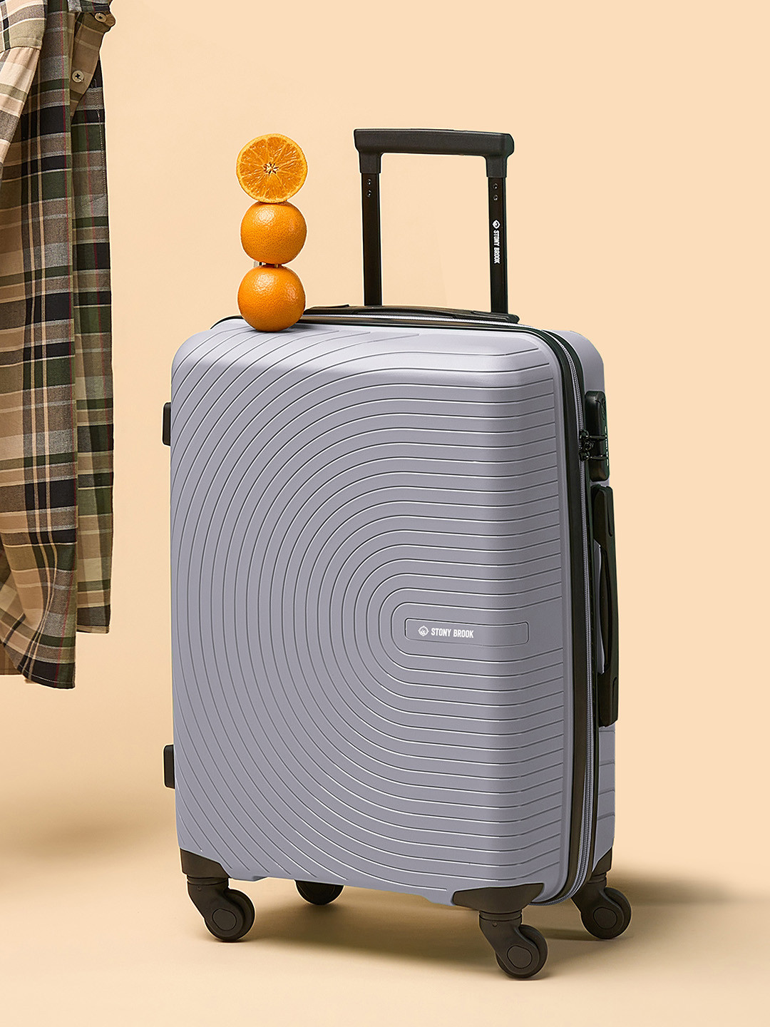 Stony Brook by Nasher Miles Crescent Textured Hard-Sided Cabin Trolley Suitcase-55cm