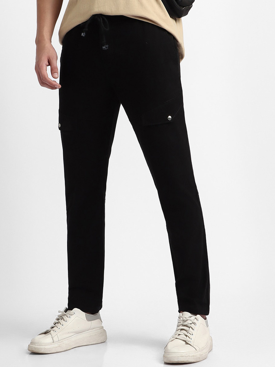 Dennis Lingo Men Slim Fit Smart Cargo Trousers