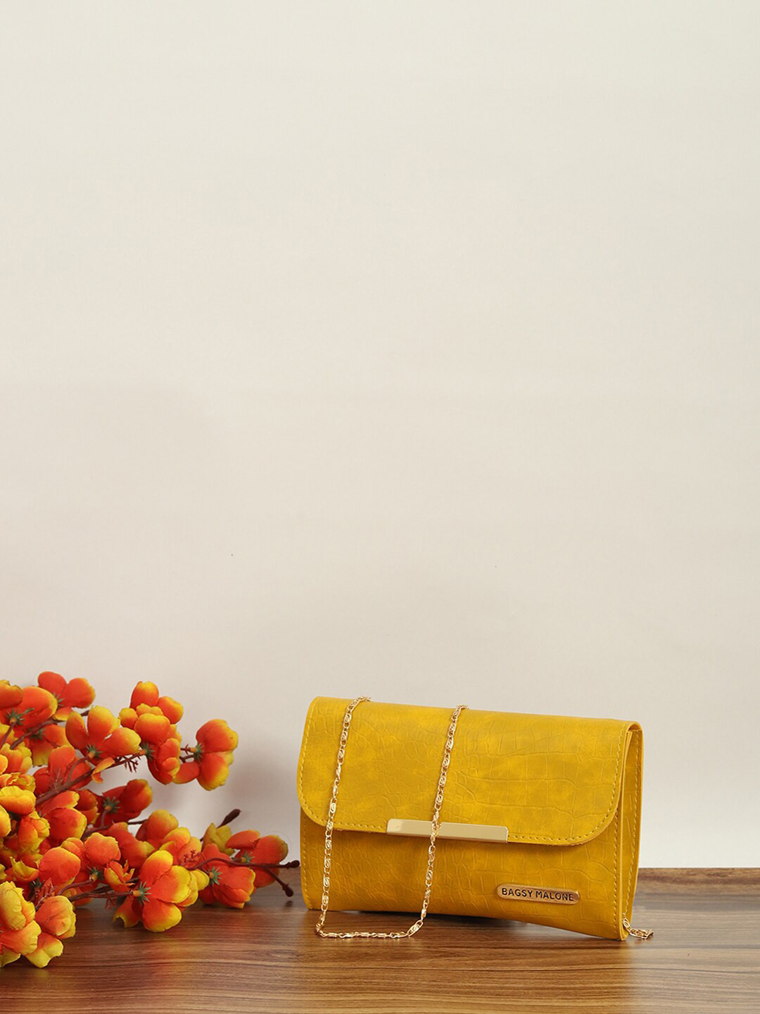 Bagsy Malone Textured Water Resistance Envelope Clutch With Shoulder Strap