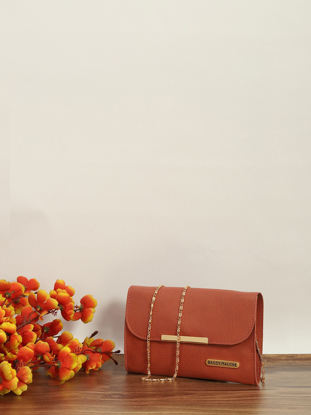 Bagsy Malone Textured Water Resistance Envelope Clutch With Shoulder Strap