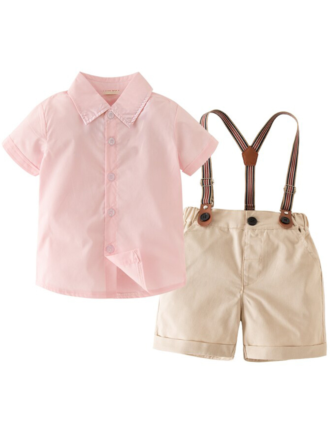 StyleCast Boys Pink Shirt With Shorts
