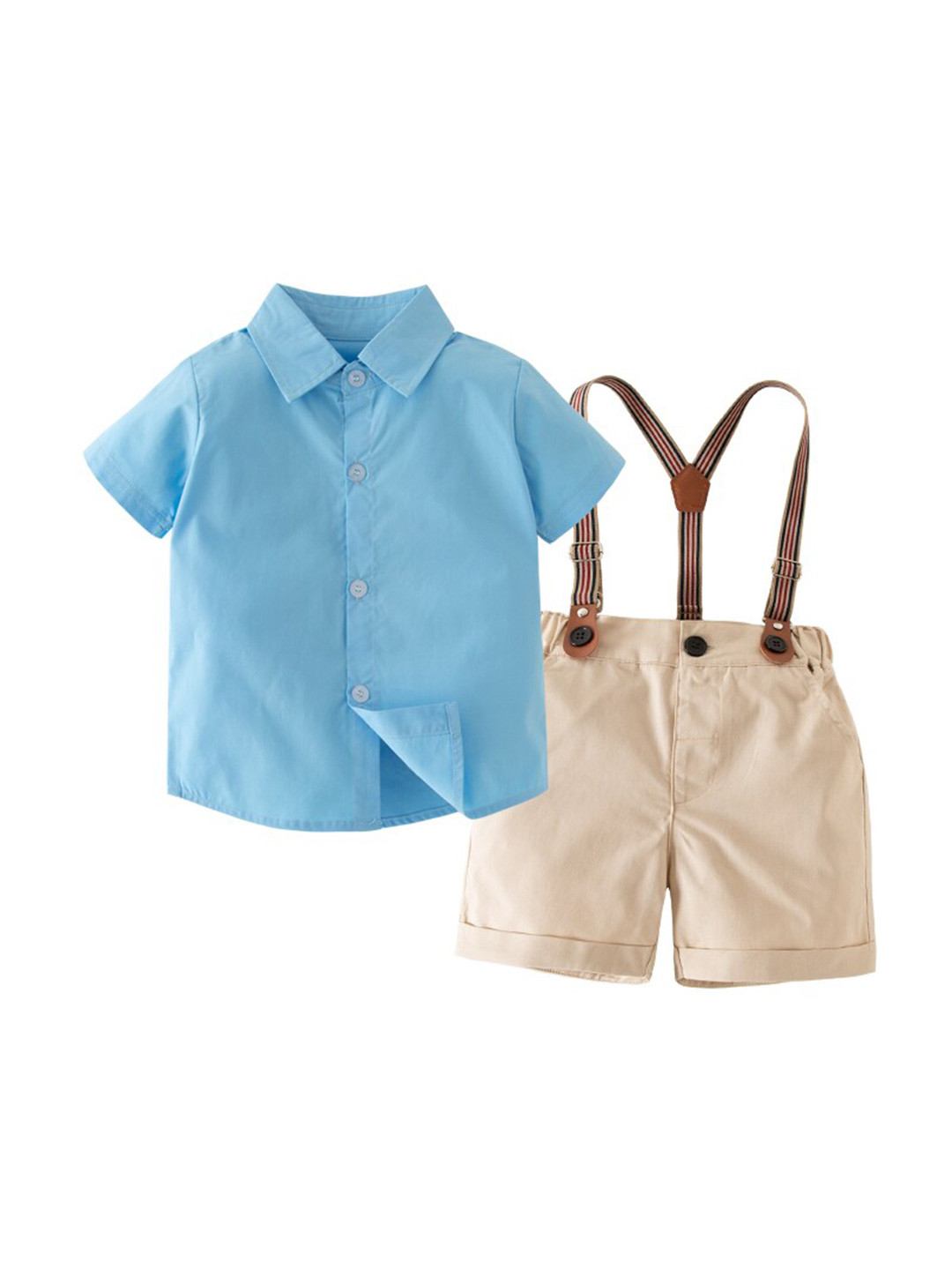 StyleCast Boys Blue Short Sleeves Shirt with Shorts