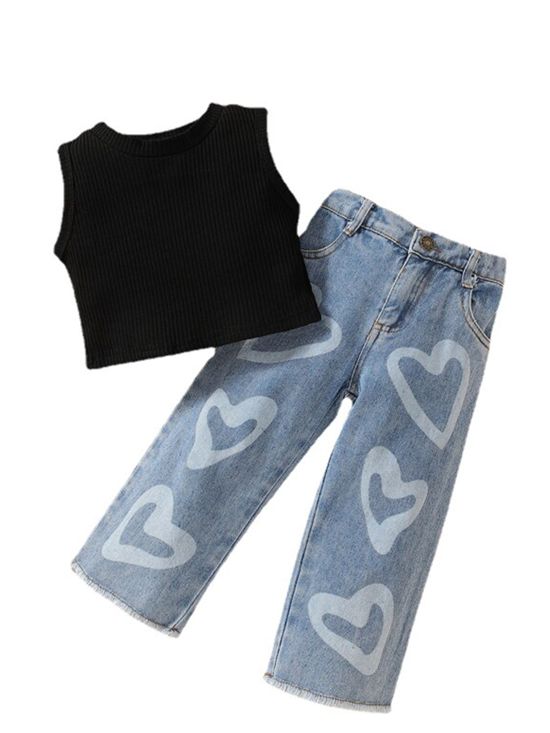 StyleCast Girls Black Top with Jeans