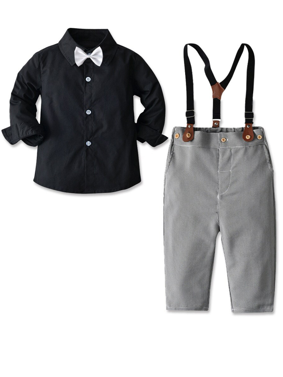 StyleCast Boys Grey Shirt With Trousers