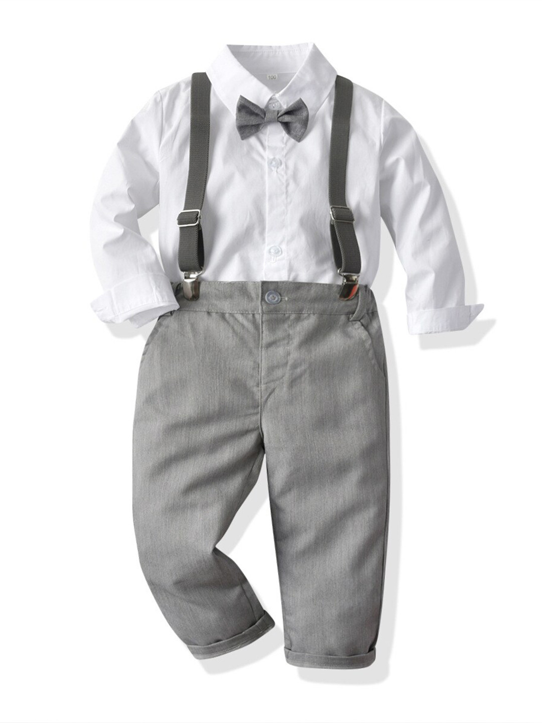 StyleCast Boys Grey Shirt With Trousers