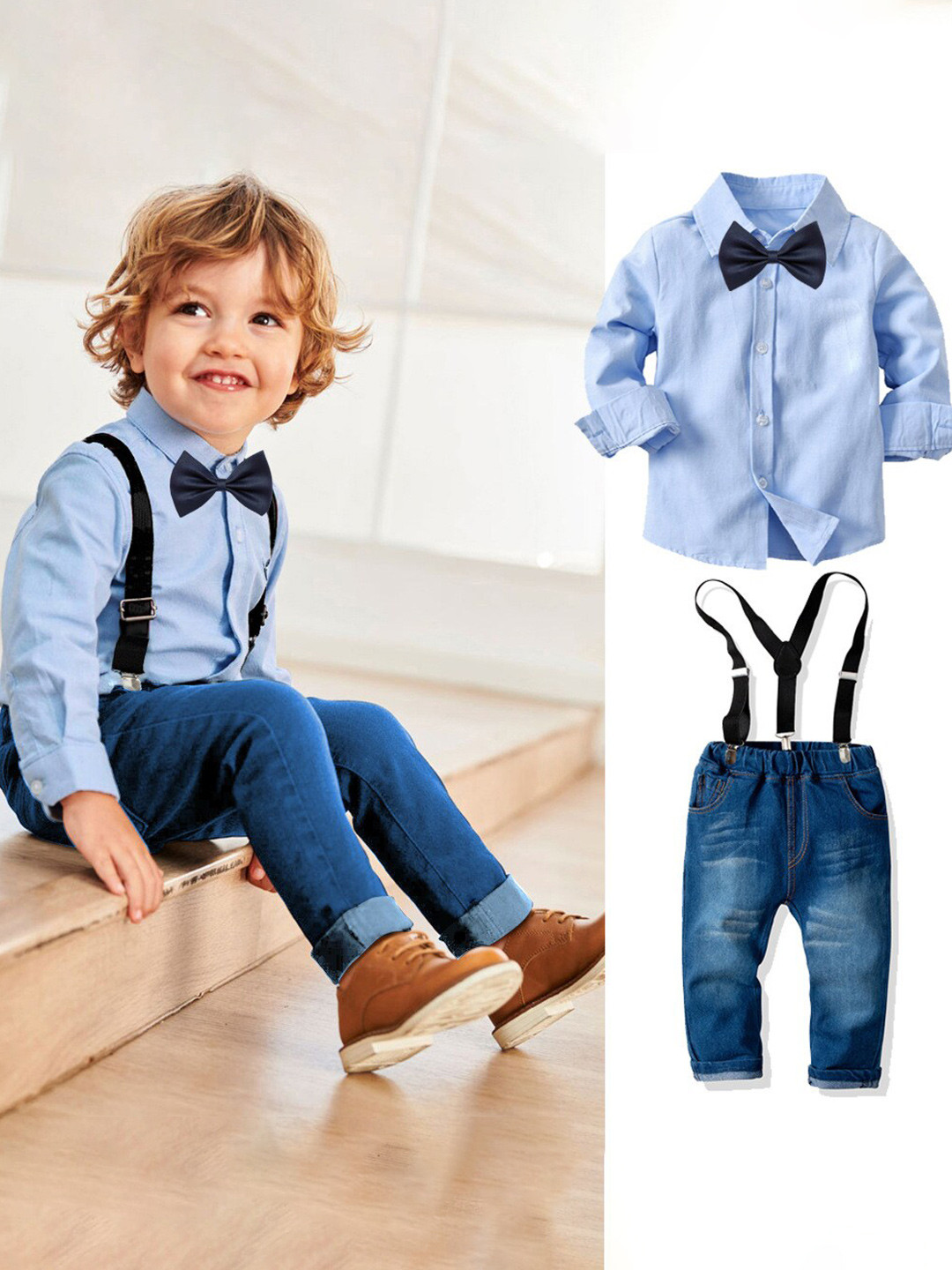 StyleCast Boys Blue Shirt with Trousers