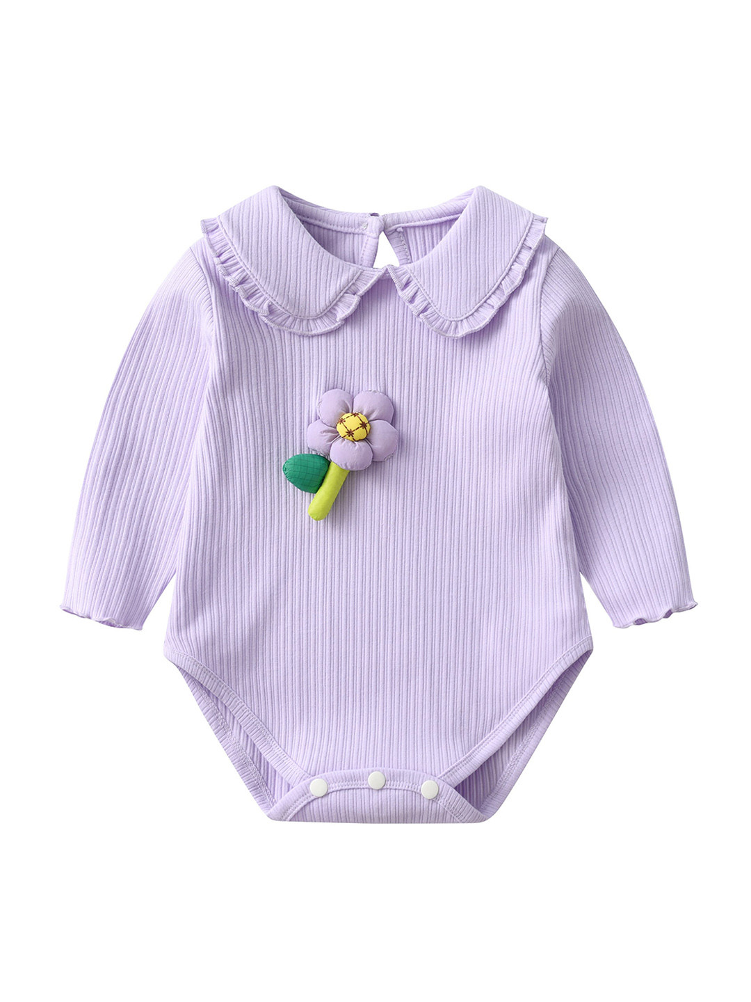 StyleCast Infants Girls Purple Embellished Cotton Bodysuit
